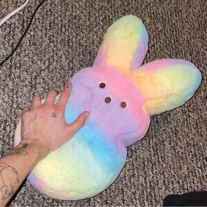 Peeps Rainbow Bunny Plush Pillow